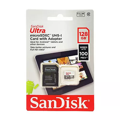 SanDisk 128GB Ultra MicroSDXC Class 10 TF Flash SDXC Memory Card Mobile 100Mb/s • $13.99