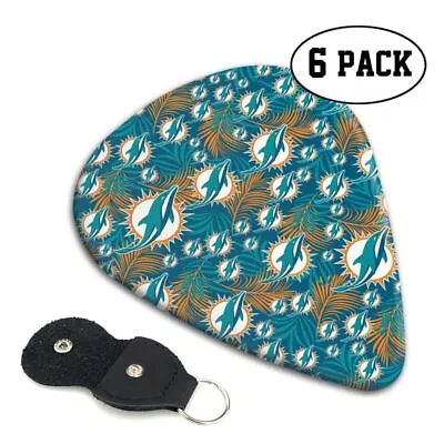 6pcs Miami Dolphins Guitar Pick Guitar Accessories Printed Pickfans Gift • $6.54