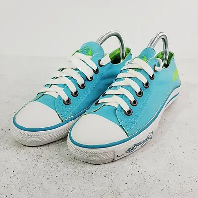 ED HARDY Womens Size US 8 Or EUR 39 Turquoise Blue Y2K Sneakers Shoes • $48.26