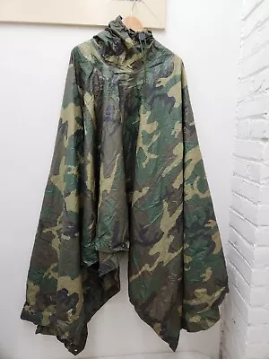 $39.99 • Buy Military Issued Woodland Poncho