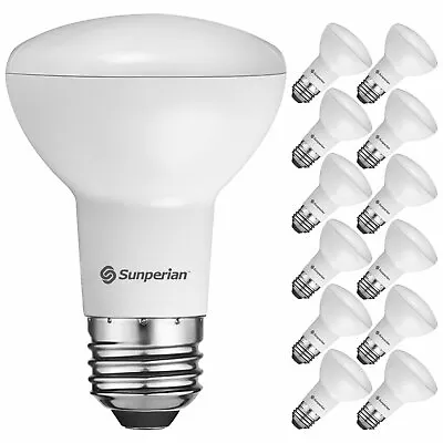 Sunperian 12 Pack BR20 LED Flood Bulb 6W 4000K Cool White 550lm Dimmable E26 • $49.95
