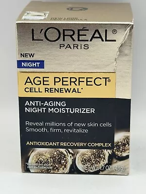 L'Oreal Paris Age Perfect Cell Renewal Night Anti-Aging Moisturizer 1.7 Fl Oz • $18