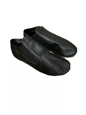 $7 • Buy Capezio Jazz Slip-On Leather Dance Shoes Black C7 9W