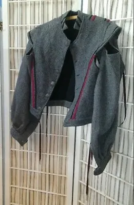 Renaissance Doublet Men's Small Wool/cotton Reversible Black And Grey  • $200