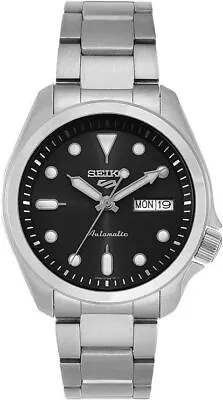 Seiko 5 Sports Black Dial Automatic Stainless Steel SRPE55K1 100M Mens Watch • $193.59