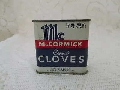 Vintage McCormick Ground Cloves 1 1/2 Oz Spice Tin • $9.99