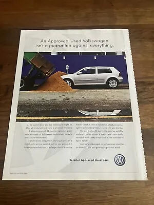 Original 2002 VW Golf GTI TDI Mk4 Magazine Advert Poster Frame Ready Man Cave • $3.72