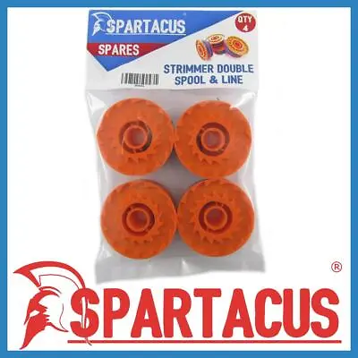 Pack Of 4 Spartacus SP354 Strimmer Spool & Line For Qualcast & Homebase Models • £18.49