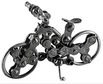 Mountain Bike Hand Crafted Recycled Metal Art Sculpture Figurine   • $17.49