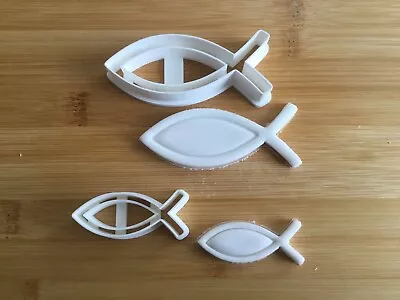 £4.50 • Buy Ichthys Symbol Christian Religion Fish Shape Cookie Cutter Dough Fondant Sharp