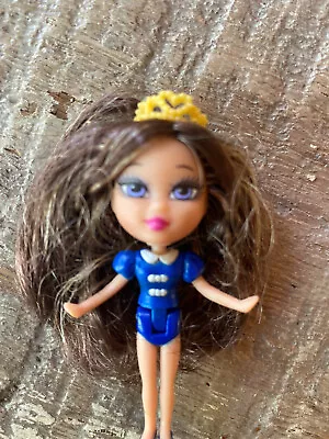 Mattel Peek-a-boo Petites Princess Mini Doll With Crown Blue Outfit Brown Hair • $4.99