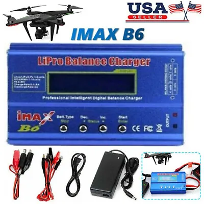 $32.25 • Buy For IMAX B6 80W Digital LCD RC Lipo LiFe NiMh NiCD Battery Balance Charger USA
