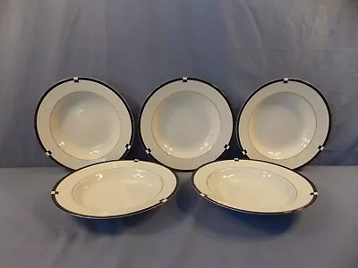 Mikasa  Midnight  5 Rimmed Soup Bowls 8 1/2  • $21.99