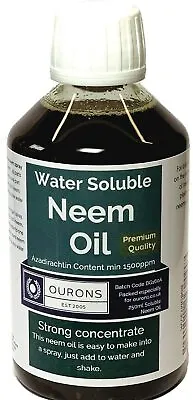 Water Soluble Neem Oil - To Make Up To 25 Litres Premium Neem Spray - 250ml • £15.99