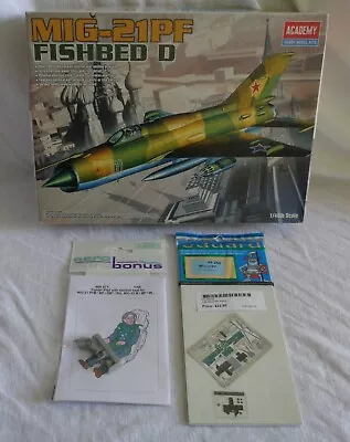 New Academy Mig-21pf Fishbed D Soviet Jet Fighter 1:48 Model Kit 2166 W/extras • $39.99