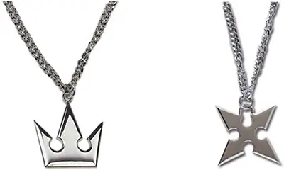 KOJOCOC Kingdom Hearts Sora's Crown And Roxas' Cross Necklace • $54.69