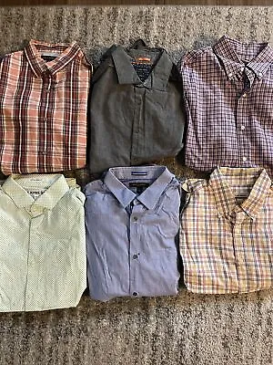 Lot Of 6 Men’s Button Down Dress Shirts Size Large • $40