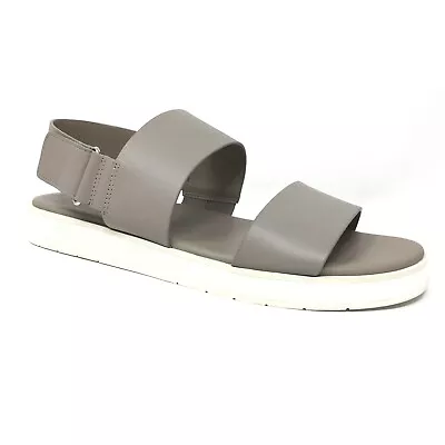 Vince Slingback Sandals Shoes Women's Size 6 US/36 EU Gray Leather Adjustable • $43.85