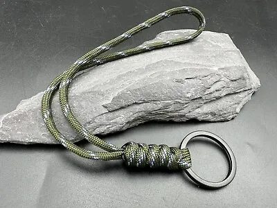 Paracord Keychain Lanyard With Split Ring Hiking Outdoor Tools Paracord Keychain • £4.99