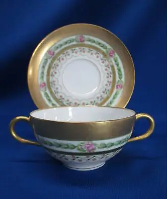 Limoges For Marshall Fields Chicago Double Handle Soup & Underplate • $14.99