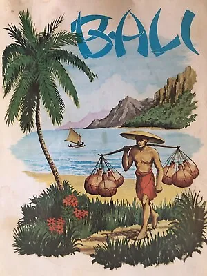 $80 • Buy Bali Restaurant Menu Vintage 1950s 1960s Indonesian Tiki Bar Seafood SUPER RARE!