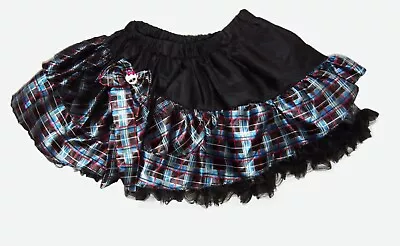 Brand New Monster High Goth Blue/Black Plaid Petti Skirt 💗 One Size • $50