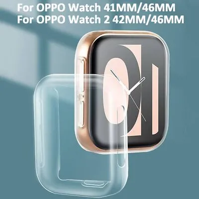 $12.06 • Buy Bumper Screen Protector TPU Clear Cover Case For OPPO Watch 1/2 41MM 42MM 46MM
