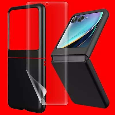 Easy To Install Screen Protector + PC Bumper Case For Motorola Razr+ 2023 XT2321 • $26.78