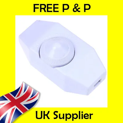 904 AC 220V 1A WHITE Manual Knob Floor Table Lamp In Line 15-60W Dimmer Switch  • £3.10