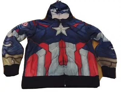 Marvel Avengers Captain America Age Ultron Costume Jacket Hoodie Mens Large  • $23