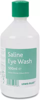 Lewis-Plast Saline Eye Wash Solution 500ml Bottle For Safe And Effective Eye • £5.77