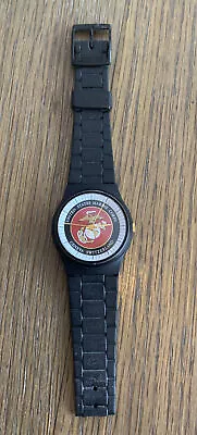 Swiss Made Man United States Marine Corps Wristwatch Geneva Switzerland Band Cut • $74.09