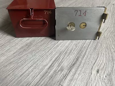 Vintage Safety Deposit Box And Door Mosler. 1 Key. All Matching Numbers 714 • $45