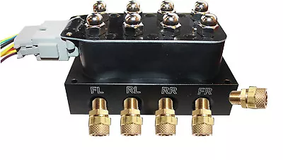 $223.20 • Buy V AccuRate VU4 Solenoid 1/2  Valve Manifold Air Ride Bag Suspension