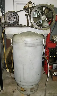 $1250 • Buy Ingersoll Rand #253 Air Compressor, 5 Hp, 2 Stage Pump, 80 Gallon Tank