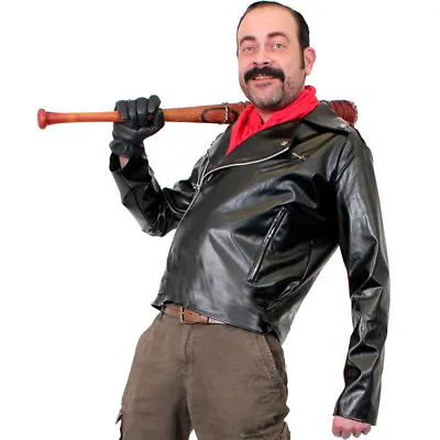 £24.99 • Buy Leather Look Biker Jacket And Bandana Fancy Dress Costume The Saviors Negan 