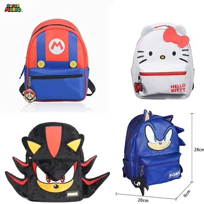 Super Mario Hello Kitty Shoulder Bag Mini Backpack Women Leather Handbags Bag • $32.99