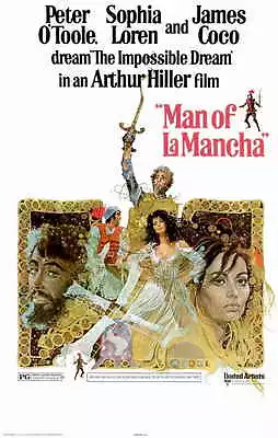 MAN OF LA MANCHA Movie POSTER 11x17 Peter O'Toole Sophia Loren James Coco Harry • $9.98