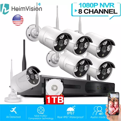 Heimvision 8CH 4Pcs Wireless Security Camera System CCTV NVR + 1TB Hard Drive • $146.99