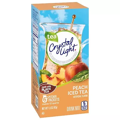 Crystal Light PEACH ICED TEA 1.5 Oz 42g Drink Mix 05/25 • £14.50