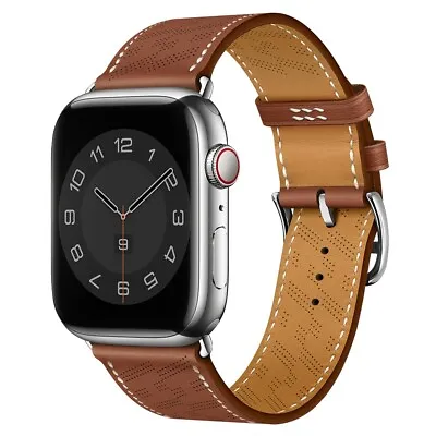 Genuine Leather Single Tour Bracelet Apple Watch Band Strap Series 9 8 7 6 5 4 3 • $24.19