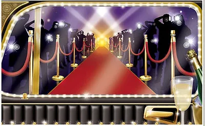 VIP LIMO ARRIVAL Scene Setter HOLLYWOOD Party Wall Decor Red Carpet Paparazzi • £9.68