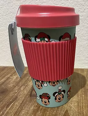 DISNEY Mickey & Minnie Mouse 16 Oz Travel Tumbler Mug Cup Christmas BRAND NEW • $18.88