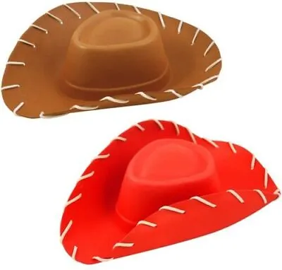 £6.95 • Buy Child Cowboy Woody Hat Jessie Toy Story Cowgirl Red Eva Hat Fancy Dress Costume