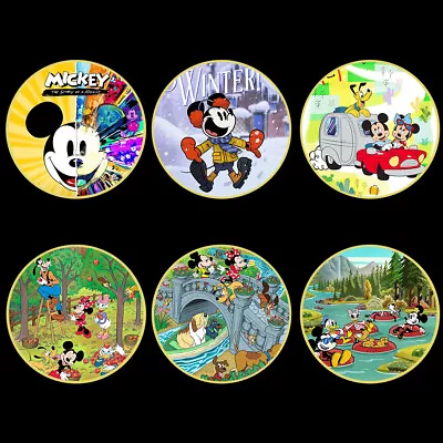 $32.99 • Buy 6pcs Mickey Mouse Gold Coin Collectibles Cute Cartoon Medal In Capsule