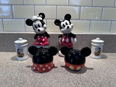 Lot Of  Assorted Disney Mickey & Minnie Mouse  Salt And Pepper Shakers Set • $15