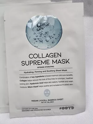OOTD Collagen Supreme Mask Intense Brightening Korean Skin Care Mask 1piece • £2.99