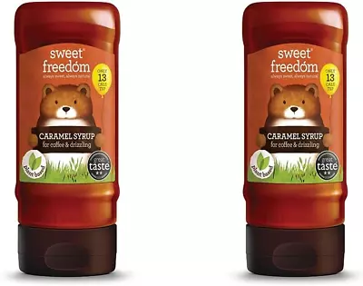 X2 Sweet Freedom Caramel Syrup For Coffee Food Vegan & Plant Based Syrups 350g • £11.95