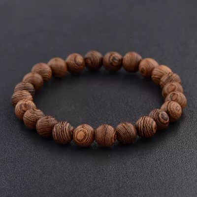 Men Women Natural Round Gemstone Bead Handmade Beads Charm Jewelry 8MM Bracelet • $6.99