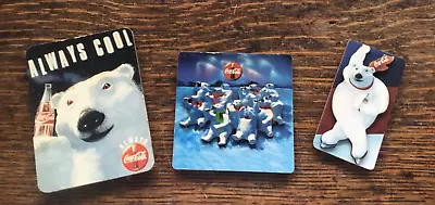 Lot Of Vintage 1995  Coca Cola Coke ‘Always Cool’ Fridge Magnets 3 Large Magnets • $20